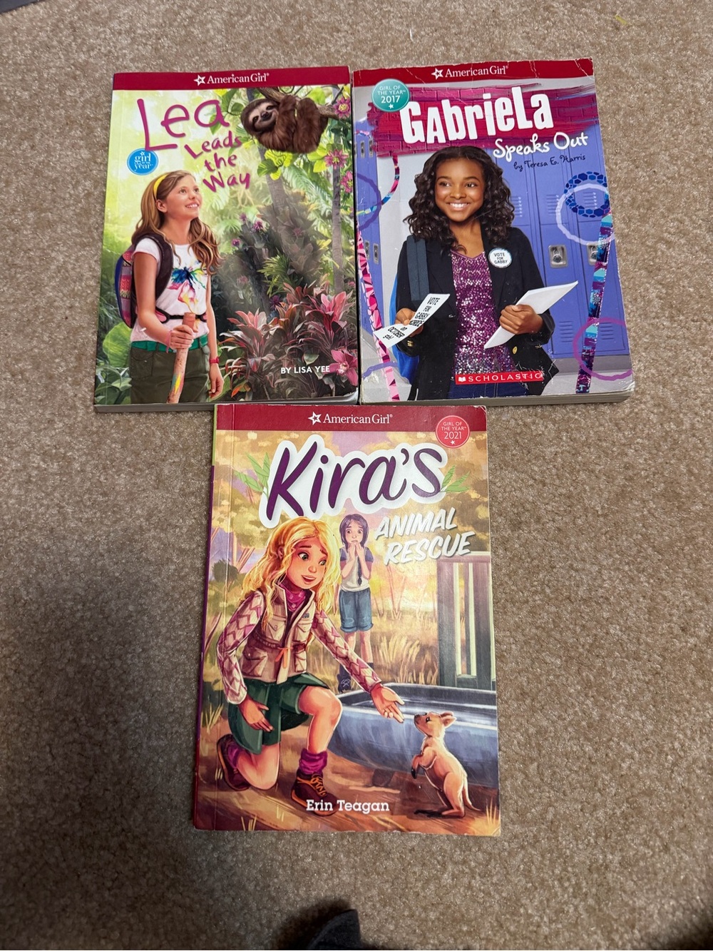 Lot of 3 American Girl paperbacks starring different Girls of the Year book #2